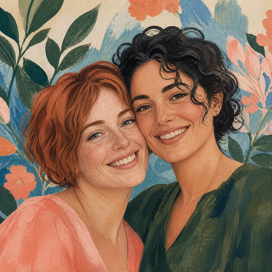 Gouache voorbeeldportret